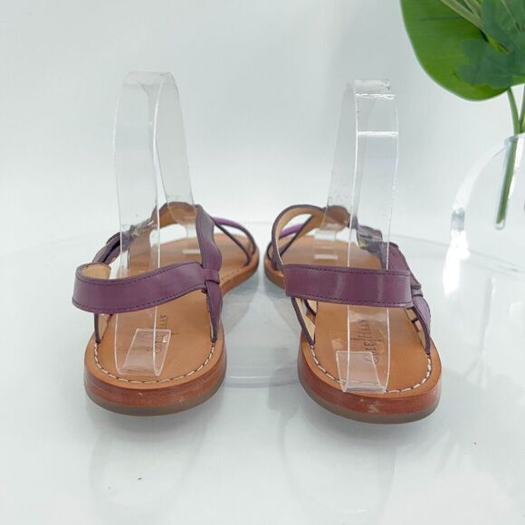 Cole Haan Women Minetta Sandal Size 8 Purple Cross Strap Slingback Flat Leather - Picture 6 of 13
